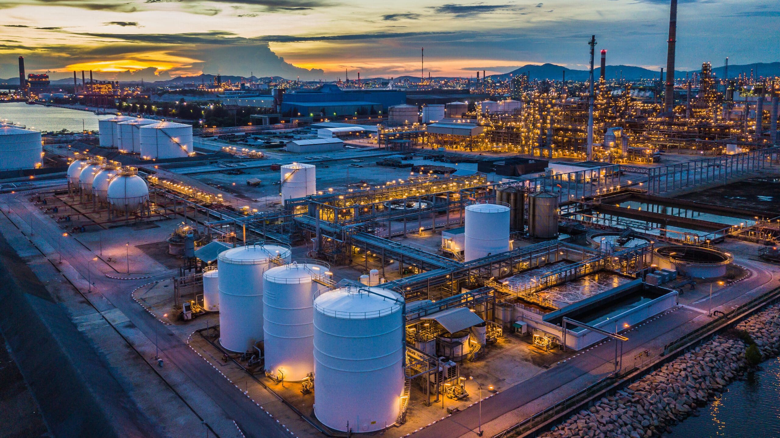Birds eye view of a waste plant