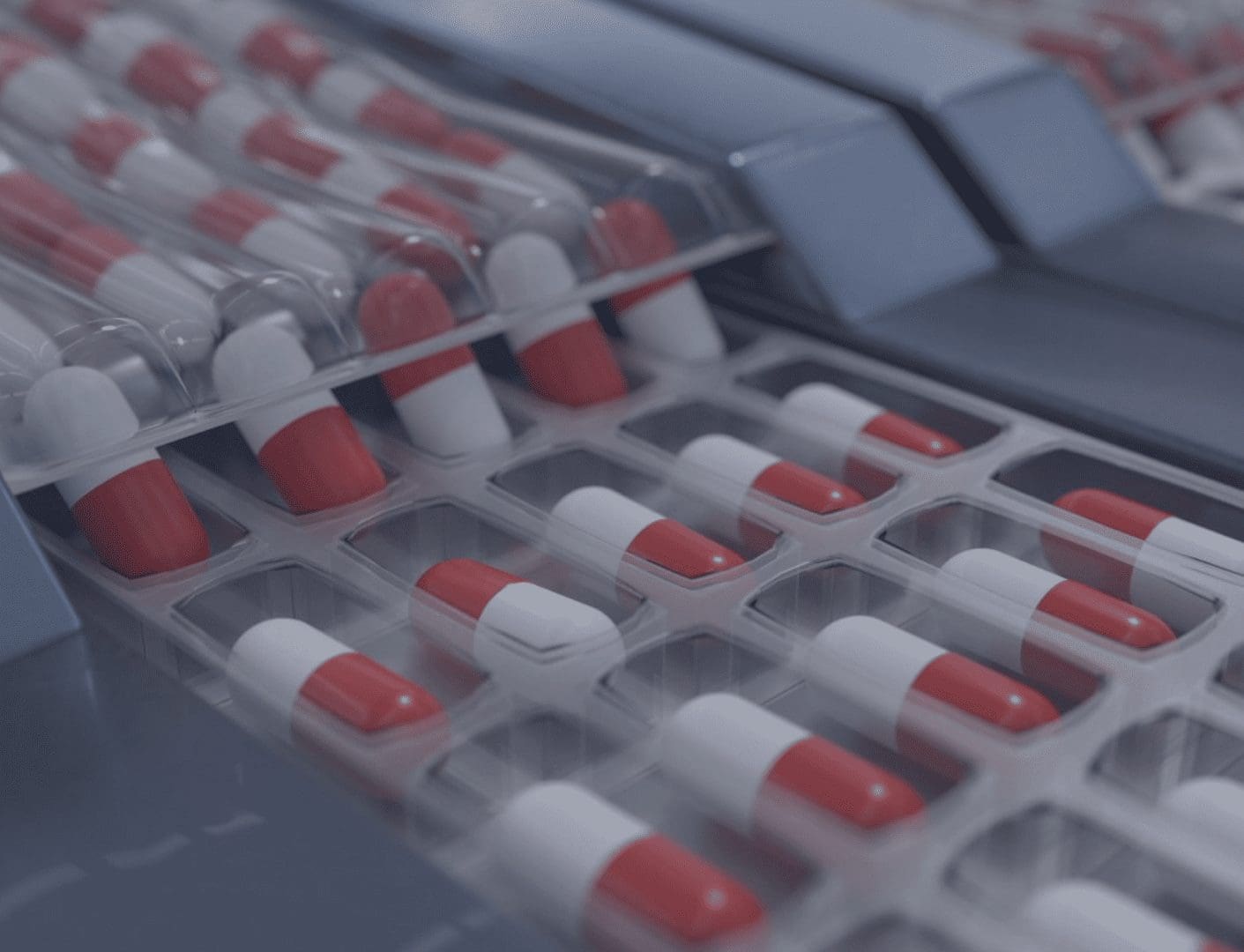 Medical & pharmaceutical products being packaged by a machine