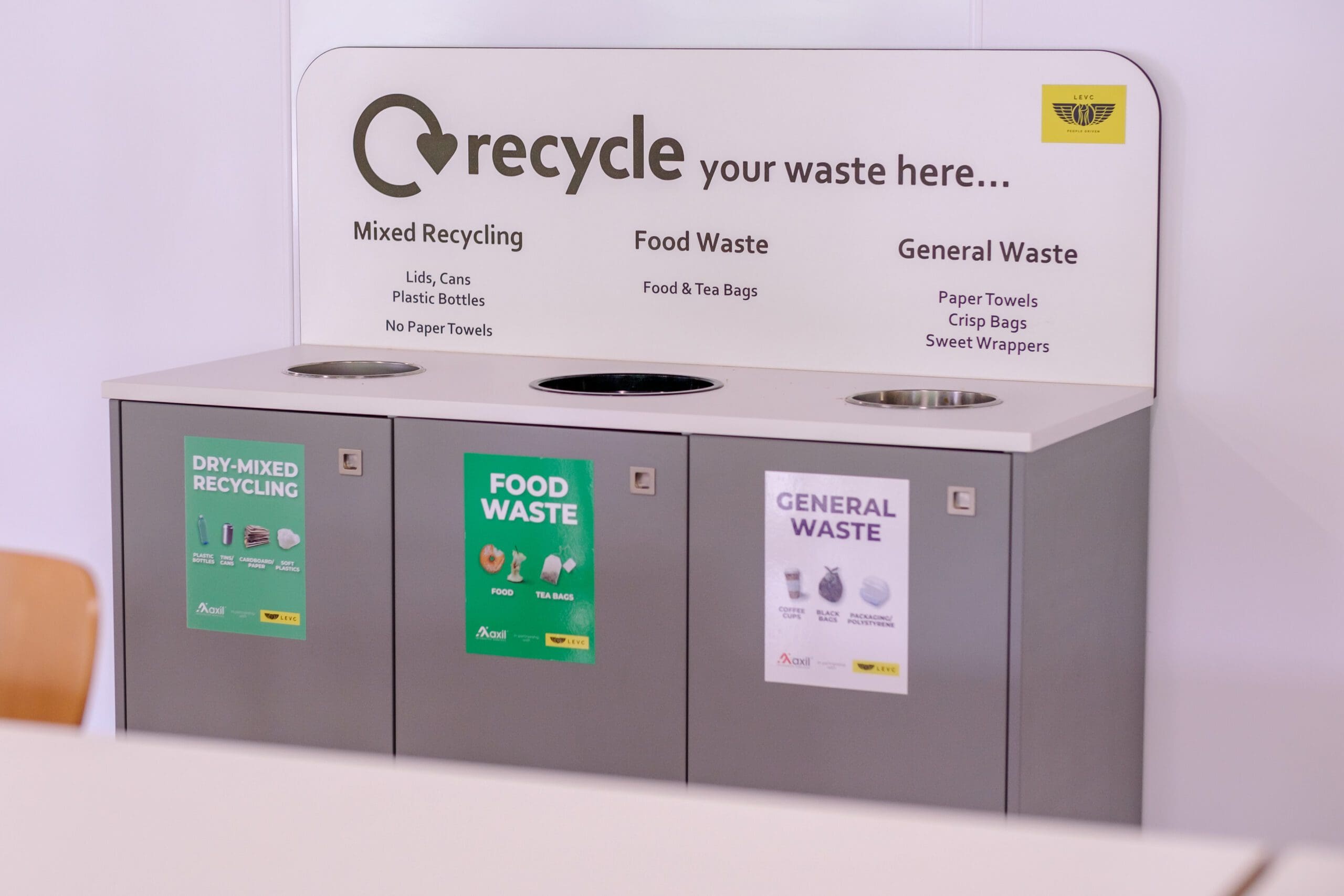 Axil LEVC Canteen Waste Recycling