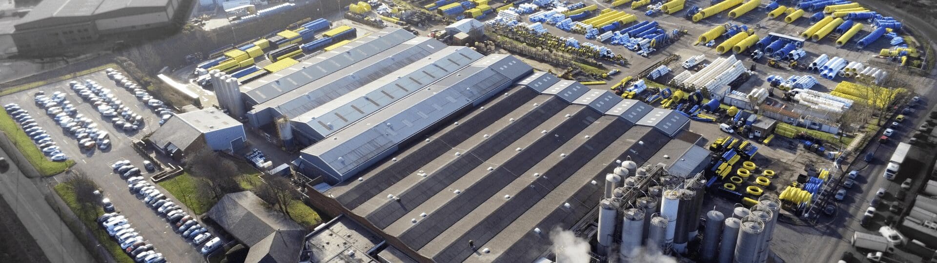 Birds eye view of Radius site
