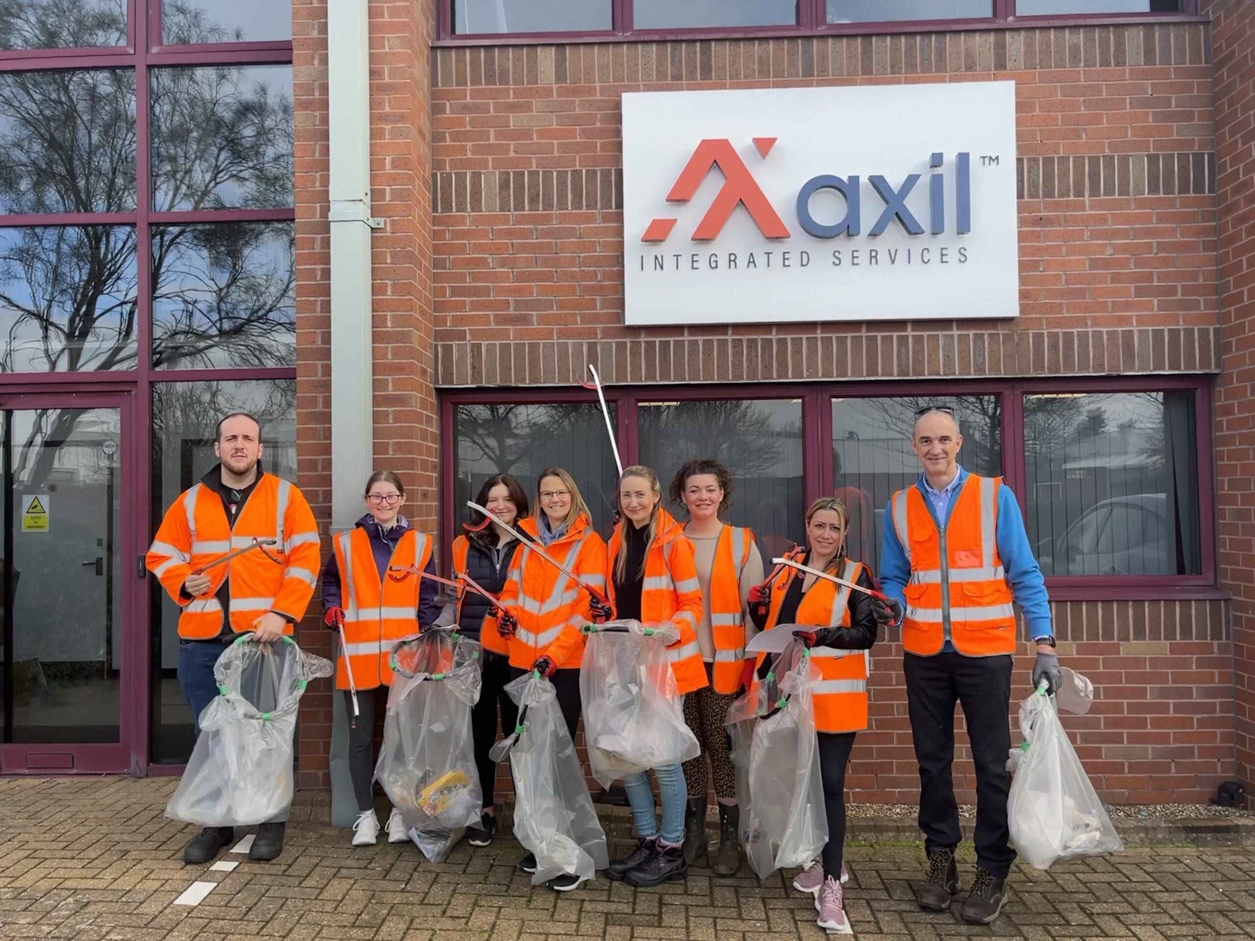 Axil staff litter pick in Corby