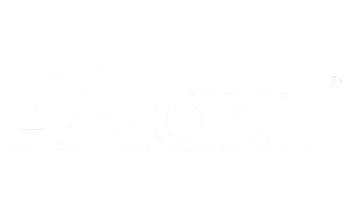 Axil white transparent logo