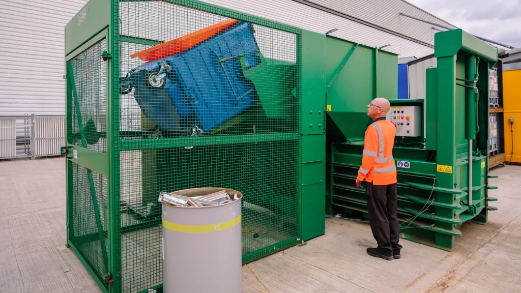On site baler