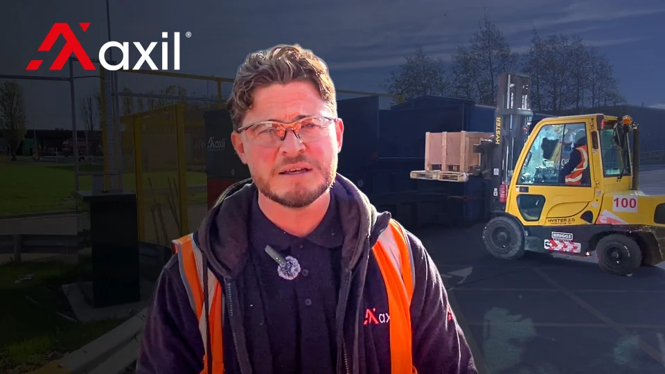Dom Brown, Operation Manager. in hi vis for wood compactor thumbnail