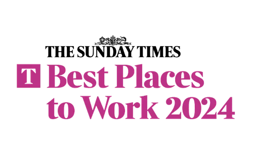 The Sunday Times best place to work 2024 logo for carousel